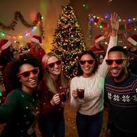 Gafas de Sol LED Recargables por USB con Logotipo Personalizado para Halloween, Navidad, Año Nuevo, Eventos, Festivales de Música, Gafas con Luz de Neón