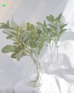 Gambi dell'<span class=keywords><strong>orecchio</strong></span> dell'<span class=keywords><strong>agnello</strong></span> artificiale floccato verde solido Spray foglie dell'<span class=keywords><strong>orecchio</strong></span> del coniglio per la disposizione floreale del mestiere <span class=keywords><strong>di</strong></span> DIY <span class=keywords><strong>di</strong></span> nozze <span class=keywords><strong>di</strong></span> casa - Product Image 3
