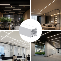 Profilé en aluminium LED K&C KN-21 W35*H35mm avec diffuseur en PC pour bande LED