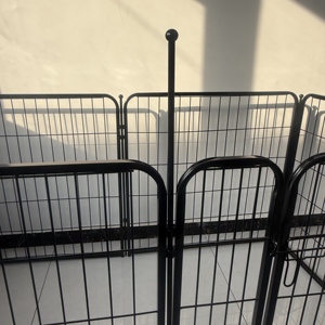 Plastik Tepsili Küçük Köpek Kafesi Tek Kapılı Tasarım Kompakt Yavru Oyun Parkı İç Mekan Eğitim Kafesi Kolay Kurulum - Product Image 4