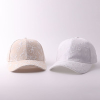 Casquette de baseball pour femme avec applique papillon et patch floral, visière incurvée, style décontracté, vente en gros