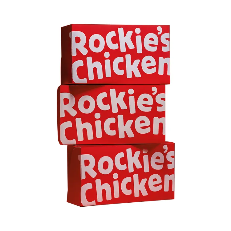 Confezione di carta personalizzata scatola di pollo fritto per pollo fritto con manico