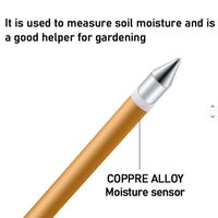 IMHOO Capteur d'humidité du sol et hygromètre en métal pour l'agriculture, le jardin, la pelouse, utilisation intérieure/extérieure