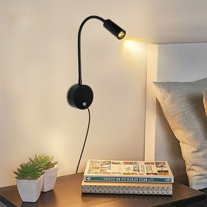 Hotel Home <strong>Bed</strong> <strong>Reading</strong> Light 3W Wall Mounted With On/Off Switch Warm Flexible Snake LED <strong>Reading</strong> <strong>Lamp</strong> Wall <strong>Lamp</strong> - Product Image 5