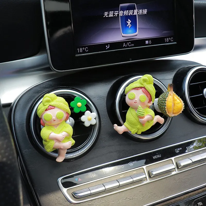 Car Aromatherapy Air Conditioner Air Outlet Clip bath towel girl pattern