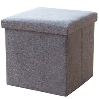 Vendita calda pieghevole di stoccaggio pouf mobili camera da letto sgabello sedia per adulti
