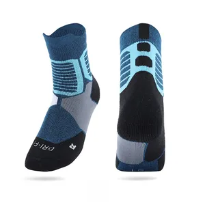 Fábrica al por mayor hasta la rodilla adulto personalizado barato fútbol calcetines de fútbol deportes baloncesto calcetines de algodón
