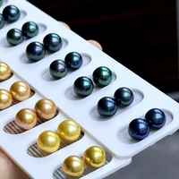 Perles d'eau douce naturelles Edison Gold de 9-16 mm, très brillantes, presque parfaites, rondes, avec légèrement de légères imperfections, vente en gros