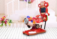 Manège pour enfants à bas prix, machine à bascule en forme d'avion 3D, fonctionnement à pièces, avec écran vidéo 3D