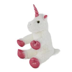 Set di Peluche Unicorno Bianco Genitore-Figlio, Morbidi Animali Mitologici Imbottiti con Dettagli Rosa, Regalo e Decorazione Ideali - Product Image 3