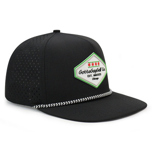 Hs46 tùy chỉnh PVC Logo <span class=keywords><strong>5</strong></span> Bảng điều chỉnh hóa đơn phẳng Thể Thao Snapback cap laser không thấm nước cắt lỗ đục SNAPBACK HAT - Product Image 1