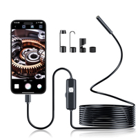 Endoscope industriel semi-rigide 5m, caméra d'inspection étanche pour le contrôle des tuyaux et des drains