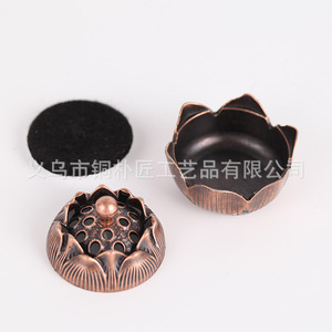 Brûleur d'encens en forme de lotus, best-seller transfrontalier de Coppersmith, mini brûleur d'encens en alliage, brûleur d'encens en cuivre lotus - Product Image 4