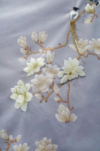 Carta da Parati Chinoiserie Dipinta a Mano con Ricami Parziali, Murali Personalizzati con Scenari Naturali e Botanici - Product Image 2