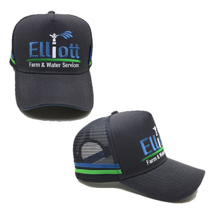 Fabricante de <span class=keywords><strong>Aus</strong></span>, gorra de camionero personalizada de 5 paneles con 2 rayas, bordado, apliques de impresión, logotipo, gorra de malla - Product Image 3