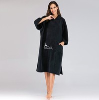 Serviette à capuche en microfibre tricotée pour adulte, personnalisable avec logo, absorbante, séchage rapide, peignoir de change compressé, ponchos de plage et de surf toutes saisons