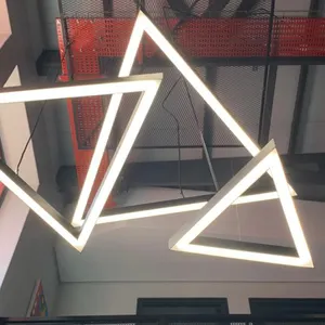 architectural linear decorative design pendant hexagonal led light cross Y shape DIY 60W,80W,for garage gym Ceiling lights