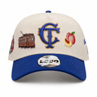 Casquette noire à 6 panneaux, neuve d'usine, de la marque Original Era, avec logo imprimé personnalisé, visière plate, fermeture snapback, motif en transfert thermique, en coton, unisexe.