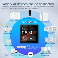 Pantalla Táctil Inteligente Tuya de 4 Pulgadas |   Panel Inteligente para el Hogar con Pantalla OLED, Control por Voz y Aplicación, Conexión Inalámbrica (WiFi + Zigbee)