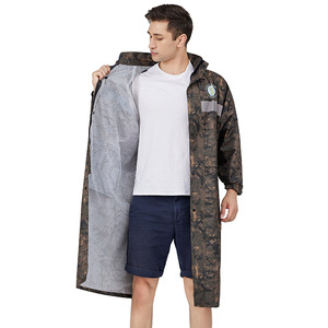 Imperméable camouflage Yafang pour homme avec fermeture éclair et boutons, poncho de randonnée une pièce pour adultes - Product Image 4