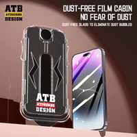 Protection d'écran en verre trempé ATB Auto Alignment Dust Free Easy App 0.33mm Full Glue HD pour iPhone 16 15 14 13 12 11 Pro Max