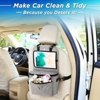 Organizer mobil 3 dalam 1 tahan lama dengan pemegang iPad kursi belakang dan tas Organizer kereta bayi di nilon Oxford PC untuk bepergian dengan anak-anak