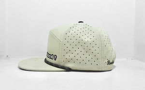 Gorra Snapback de 7 Paneles con Logotipo Bordado Personalizado, Impermeable, Transpirable, de Poliéster, con Cuerda, Visera Plana, Unisex, con Orificios Traseros - Product Image 3