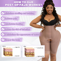 Fajas Colombianas de Liposucción Moldeadoras Postoperatorias Prenda de Compresión Control de Abdomen y Levantamiento de Glúteos Body Completo