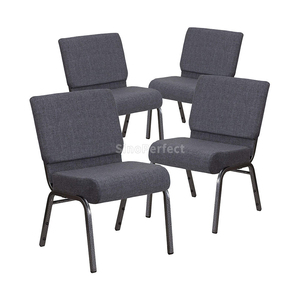 Fabricant de mobilier de théâtre en gros, chaises de banquet personnalisées avec logo et couleur, chaises d'église de luxe emboîtables - Product Image 1