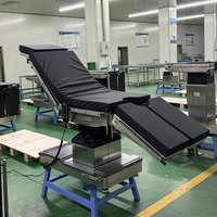 Table d'opération électrique en acier inoxydable pour ophtalmologie, antistatique, avec revêtement PU