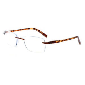Lunettes <span class=keywords><strong>de</strong></span> lecture sans monture en métal rectangulaires anti-lumière bleue pour hommes, vente en gros d'usine, sur mesure, pour <span class=keywords><strong>presbytie</strong></span> 1.75 3.25 - Product Image 5