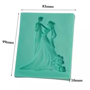 Molde de Silicona para Fondant de Grado Alimenticio, con Diseño de Novios en 3D, para Chocolate y Pasteles - Product Image 2