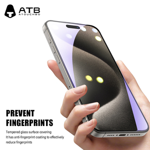 17 Pro Max Schermbeschermers Anti-blauw Licht Og Glas Anti-stoot Volledige Dekking voor iPhone Gehard Glas - Product Image 4