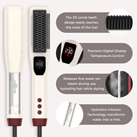 Lisseur à cheveux en céramique infrarouge à ions négatifs, vapeur électrique, chauffage rapide, design portable, écran LCD