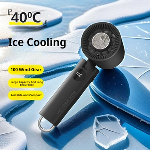 Hot Selling Portable Rechargeable Mini USB Desk <b>ICE</b> <b>Fan</b> with <b>Cooling</b> Function Personal Air Cooler for Home Travel Outdoor Use - Product Image 6