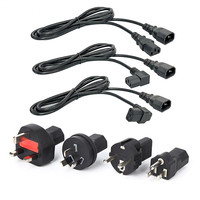 US, UK, Europe, Australie/NZ avec IEC320 C14 aux fils nus conduit l'extrémité libre 3*1 mm2 câble de cordon d'alimentation