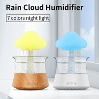 Nuage de pluie 450ML humidificateur d'air USB goutte d'eau diffuseur d'arôme essentiel avec 7 couleurs veilleuse synchronisation humidificateur goutte de pluie