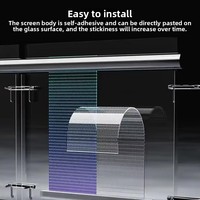 Écran LED transparent HD en film cristallin, flexible, léger, ultra-fin, luminosité et résolution personnalisables, sur pied