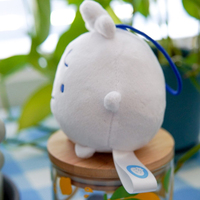 Oveable avec un cordon élastique Peluche Porte-clés en peluche personnalisé Cadeau Jouets en peluche Porte-clés en peluche assis sur votre bureau