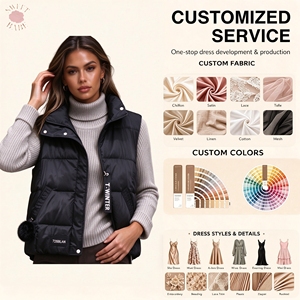 New Arrival <b>Women</b> Stand Collar Sleeveless Puffer Vest Casual Layering Zipper Front Loose Fit Warm <b>Waistcoat</b> Outerwear For Winter - Product Image 1