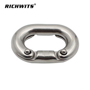 RICHWITS 316 Stainless Steel <b>Quick</b> <b>Connector</b> Riveted Chain Snap-in Chain Clip Chain <b>Connector</b> for Marine Hardware - Product Image 3