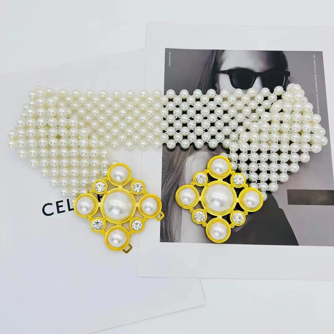 Лидер продаж, жемчужный эластичный пояс для украшения платья, жемчужный пояс для женщин