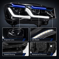 Faros Delanteros LED BK para BMW F25 X3 2010-2017, Conjunto de Proyectores Bi Xenón de Doble Lente, Luces de Circulación Diurna DRL, Actualización de Faros
