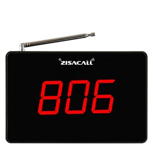 Chi Phí Hiệu Quả 3-Chữ Số Hiển Thị Receiver Không Dây Nhà Hàng Waiter Gọi Chuông Hệ Thống Nút - Product Image 2