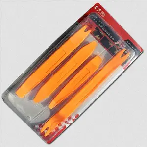 4 Stuks Oranje Auto Deur Interieur Bekleding Paneel Radio Audio Verwijdering Pry Kit Reparatie Tools