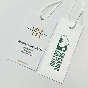 Xp-chất lượng cao tùy chỉnh quần áo treo thẻ bán buôn Đặc biệt giấy đôi Swing hangtag với logo cho hàng may mặc và may mặc - Product Image 6