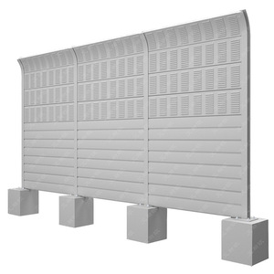 Barreira Acústica de Alumínio e Aço para Ponte Rodoviária, Tela de Absorção Sonora Curva Superior Semi-Transparente, Isolamento Acústico NRC para Hospitais e Áreas Externas - Product Image 1