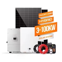 Système solaire hybride 10KW 12KW avec onduleur 5KVA 8KVA, panneaux solaires et batteries, pour alimentation de secours complète à domicile, certifié UL
