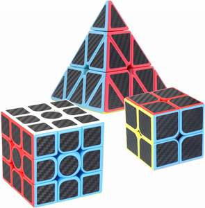 Juguete Promocional al por Mayor, Cubo Mágico 2x2 con Adhesivos, Cubo de Velocidad de Fibra de Carbono 3x3 4x4 5x5, Cubo Mágico Triangular, Juguetes Educativos - Product Image 2