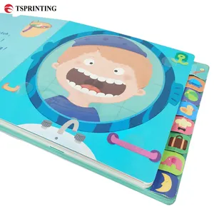 Ücretsiz örnek geri dönüşümlü çocuk kitap baskı ciltli kabartma özel komik 3D Pop Up hikaye kitapları çocuklar için karton kitap baskı